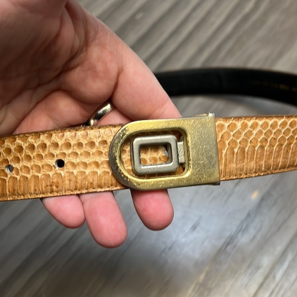 SNAKESKIN LEATHER BELT - Picture 5 of 15